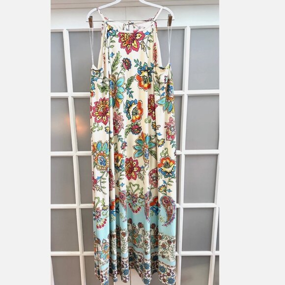 Cato Women's Multicolor Polyester Lined Sleeveless Summer Maxi Dress Sz 26W/28W - Picture 5 of 16